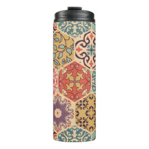 Seamless colourful patchwork tile with Islam, Arab Thermal Tumbler