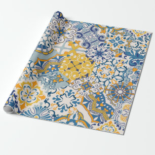 Seamless colourful patchwork tile with Islam, Arab Wrapping Paper