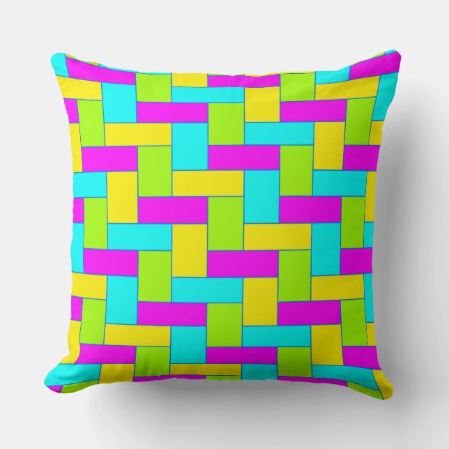 Seamless Colourful Pattern of Symmetric oblong Throw Pillow (Front)