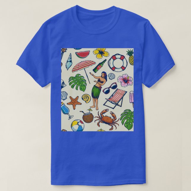 Seamless colourful summer pattern T-Shirt (Design Front)