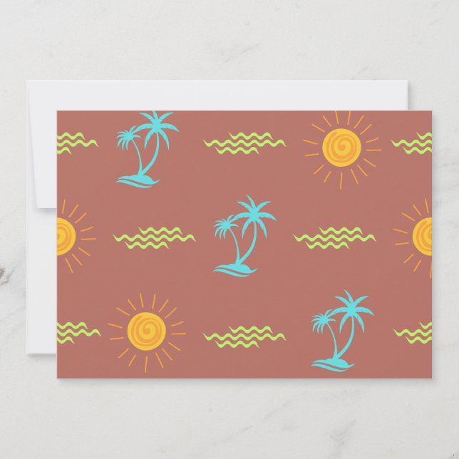 Seamless Colourful Summer Patterns-Floral-Nature Holiday Card (Front)