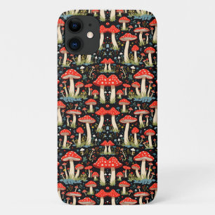 Seamless Cottagecore Mushroom Flower Pattern  iPhone 11 Case