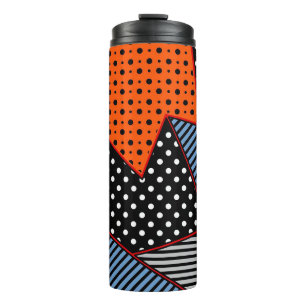 seamless creative pattern with geometric compositi thermal tumbler