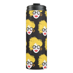 Seamless Crowd: Funny People Design. Thermal Tumbler