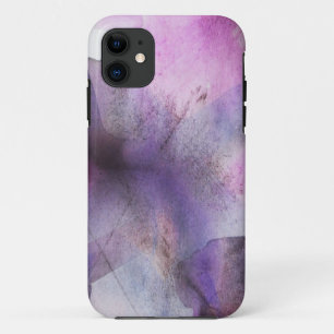 seamless cubism purple abstract art iPhone 11 case