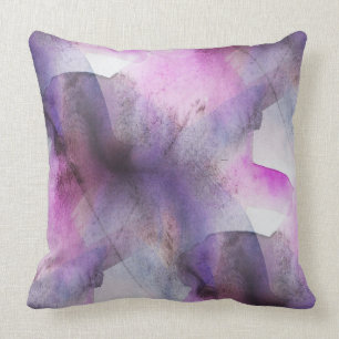seamless cubism purple abstract art throw pillow