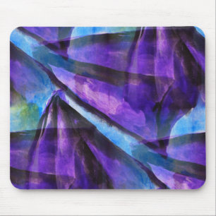 seamless cubism purple, blue abstract art mouse pad