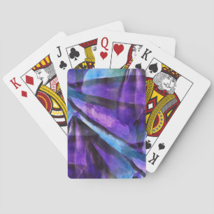 seamless cubism purple, blue abstract art playing cards