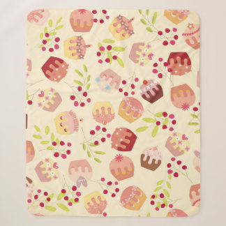 seamless cup cake illustration sherpa blanket