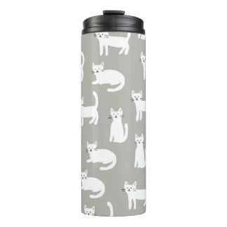 Seamless cute cats pattern, playful design. thermal tumbler