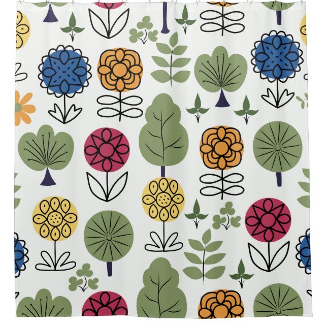 Seamless cute pattern, nature in summer, abstract  (Front)