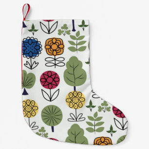 Seamless cute pattern, nature in summer, abstract  small christmas stocking