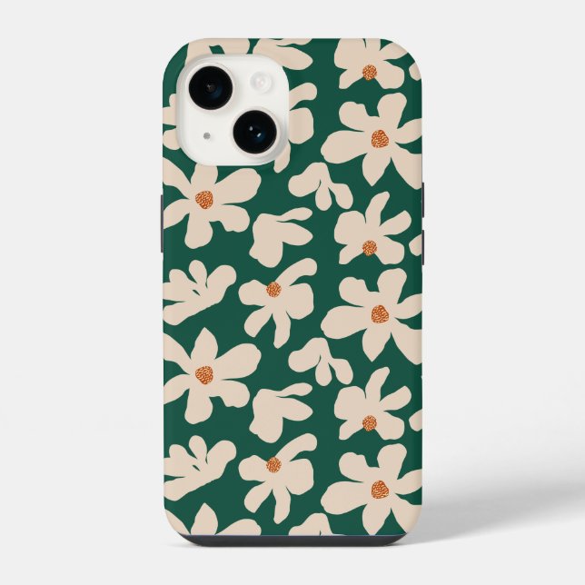 Seamless Daisy Floral pattern Phone Case (Back)