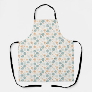Seamless Daisy Flower In Blue, Orange, and Yellow Apron