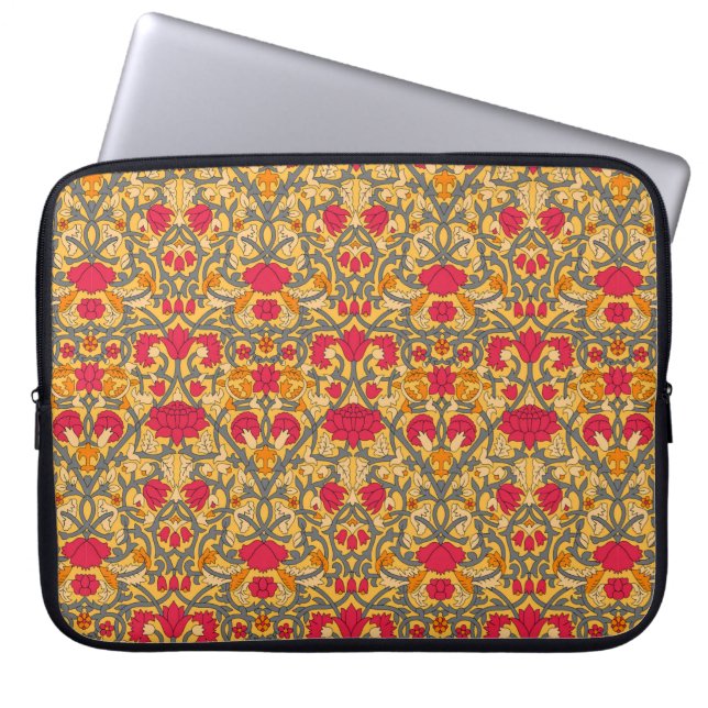 seamless damask paisley pattern laptop sleeve (Front)