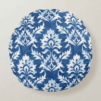 Seamless damask pattern round pillow