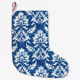 Seamless damask pattern small christmas stocking