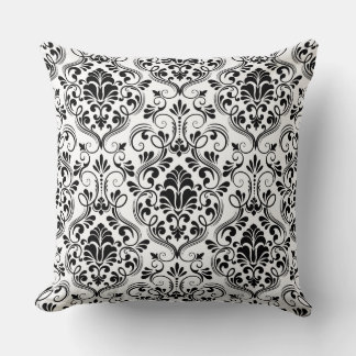 Seamless Damask Throw Pillow