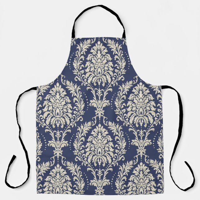 Seamless damask wallpaper. Seamless vintage patter Apron (Front)