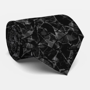 Seamless dark  abstract modern shapes pat neck  tie