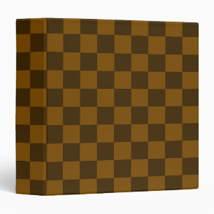 Seamless Dark and Light Brown Chequered Binder