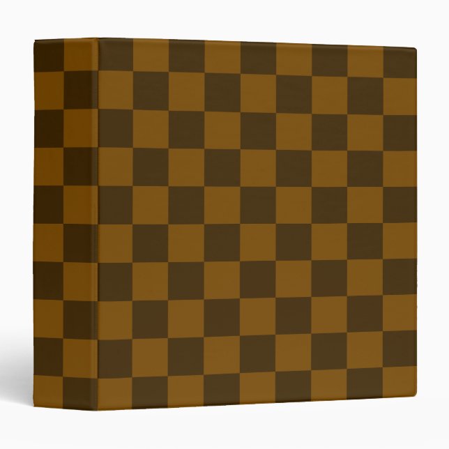 Seamless Dark and Light Brown Chequered Binder (Front/Spine)