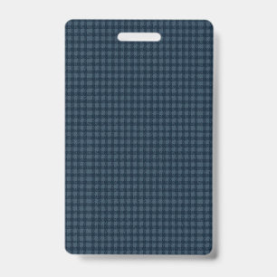 Seamless Dark Blue & Gray Gingham Rustic Pattern Badge