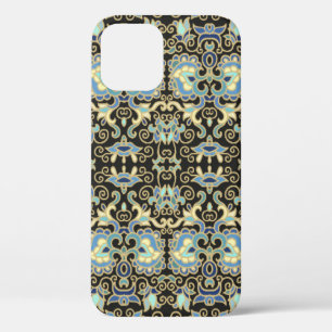 Seamless decorative Vintage laced design on golden iPhone 12 Case