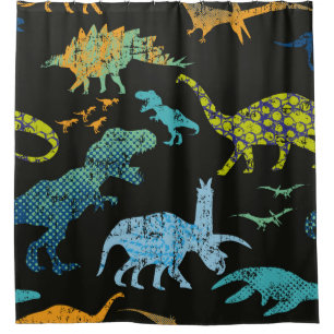 Seamless Dino pattern. Original design with t-rex,