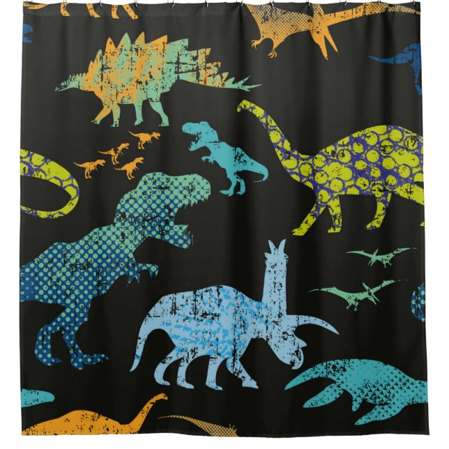 Seamless Dino pattern. Original design with t-rex, (Front)