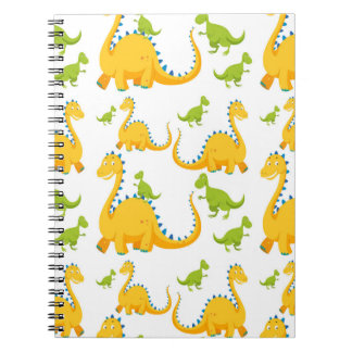 seamless dinosaurs illustration pattern colourful notebook