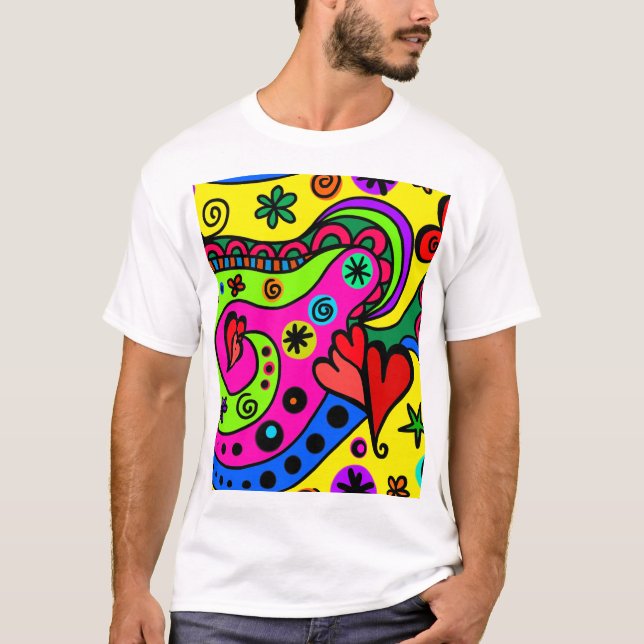 Seamless Doodle – Flowing Art T-Shirt (Front)