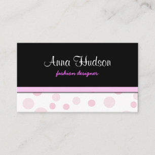 Seamless Dots, Spots (Dotted Pattern) - Pink Business Card