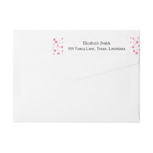 Seamless Dots, Spots (Dotted Pattern) - Pink Wrap Around Label