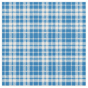 Seamless Elegant Blue Tartan Pattern Fabric