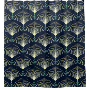 Seamless elegant geometric pattern. Blue Art Deco.