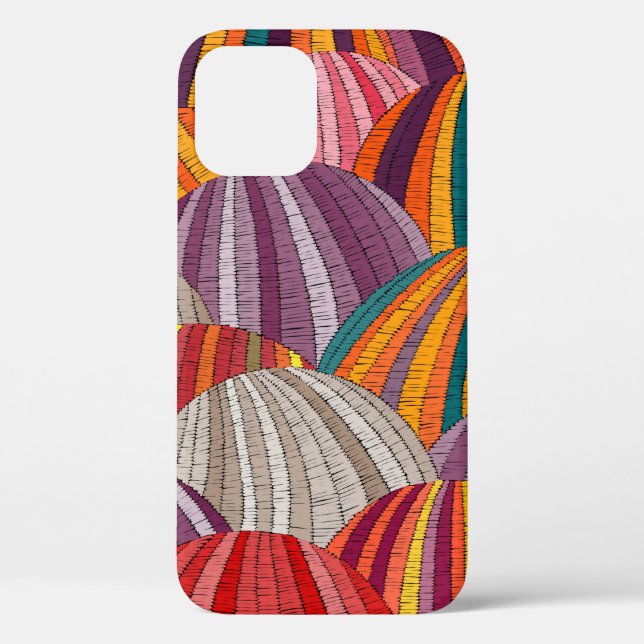 Seamless embroidered wavy pattern. Sown meadows an Case-Mate iPhone Case (Back)