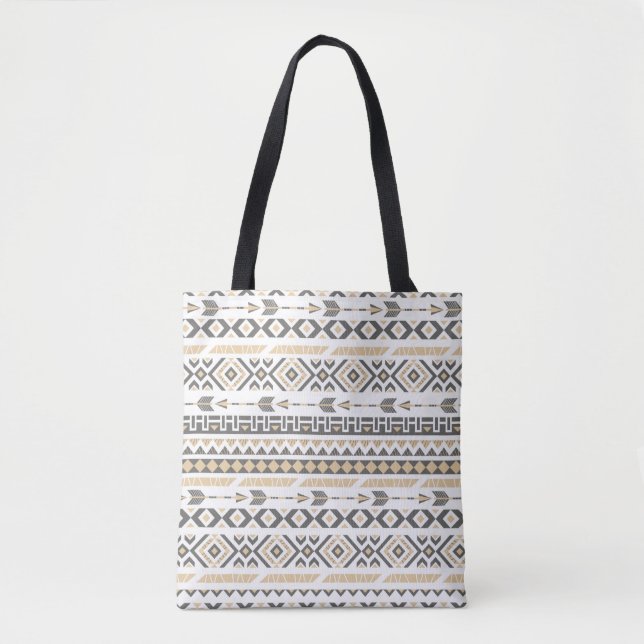 Seamless ethnic beige pattern. illustration tote bag (Front)