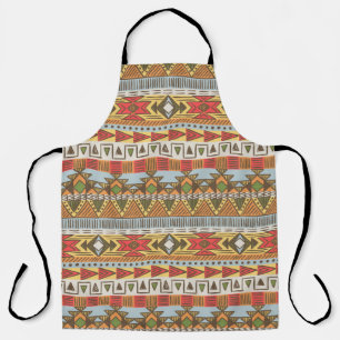 Seamless ethnic pattern in bright colours apron