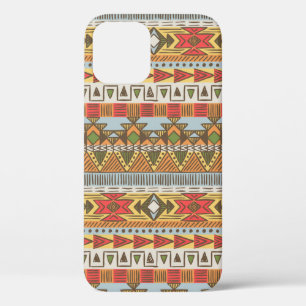 Seamless ethnic pattern in bright colours iPhone 12 case