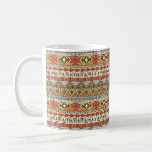 Seamless ethnic pattern in bright colours coffee mug