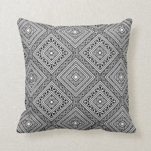 Seamless Ethnic Pattern Throw Pillow
