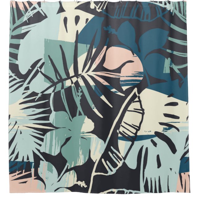 Seamless exotic pattern with tropical plants and a (Front)