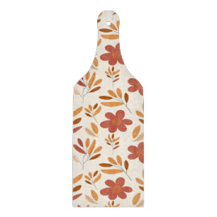 Seamless Fall Autumn Floral Pattern Cutting Board