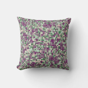 Seamless fashionable camouflage. The foreground co Throw Pillow