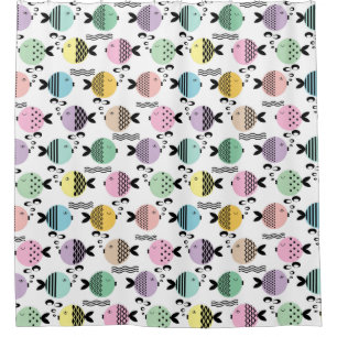 Seamless fish abstract scandinavian modern marine