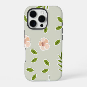 Seamless flat floral element cartoon pattern iPhone 16 pro case