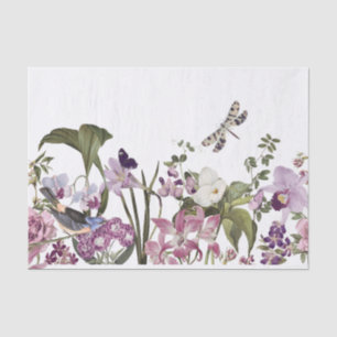 Seamless Floral Border Decoupage Tissue Paper
