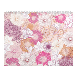 Seamless Floral  Calendar
