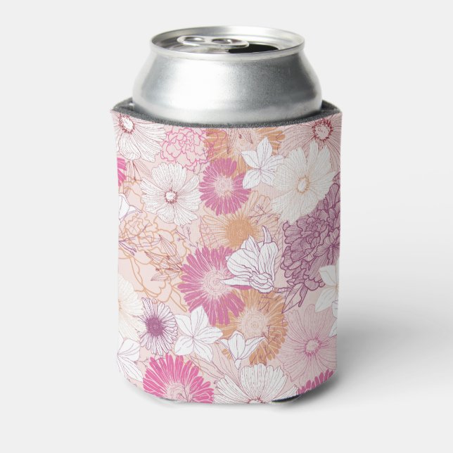 Seamless Floral  Can Cooler (Can Back)